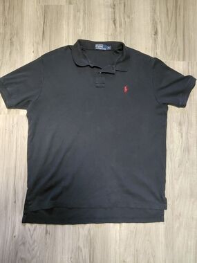 Polo by Ralph Lauren Men’s XLarge Black Classic Fit Polo with Red Pony